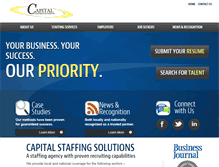 Tablet Screenshot of capitalstaffingsolutions.com